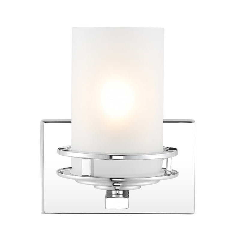 Fairfax Metal/Frosted Glass Contemporary Glam LED Vanity Light - JONATHAN Y