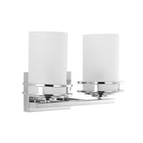 Fairfax Metal/Frosted Glass Contemporary Glam LED Vanity Light - JONATHAN Y