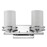 Fairfax Metal/Frosted Glass Contemporary Glam LED Vanity Light - JONATHAN Y