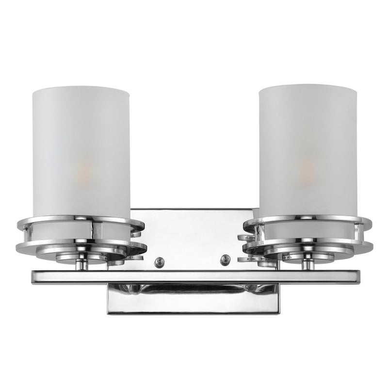 Fairfax Metal/Frosted Glass Contemporary Glam LED Vanity Light - JONATHAN Y