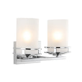 Fairfax Metal/Frosted Glass Contemporary Glam LED Vanity Light - JONATHAN Y