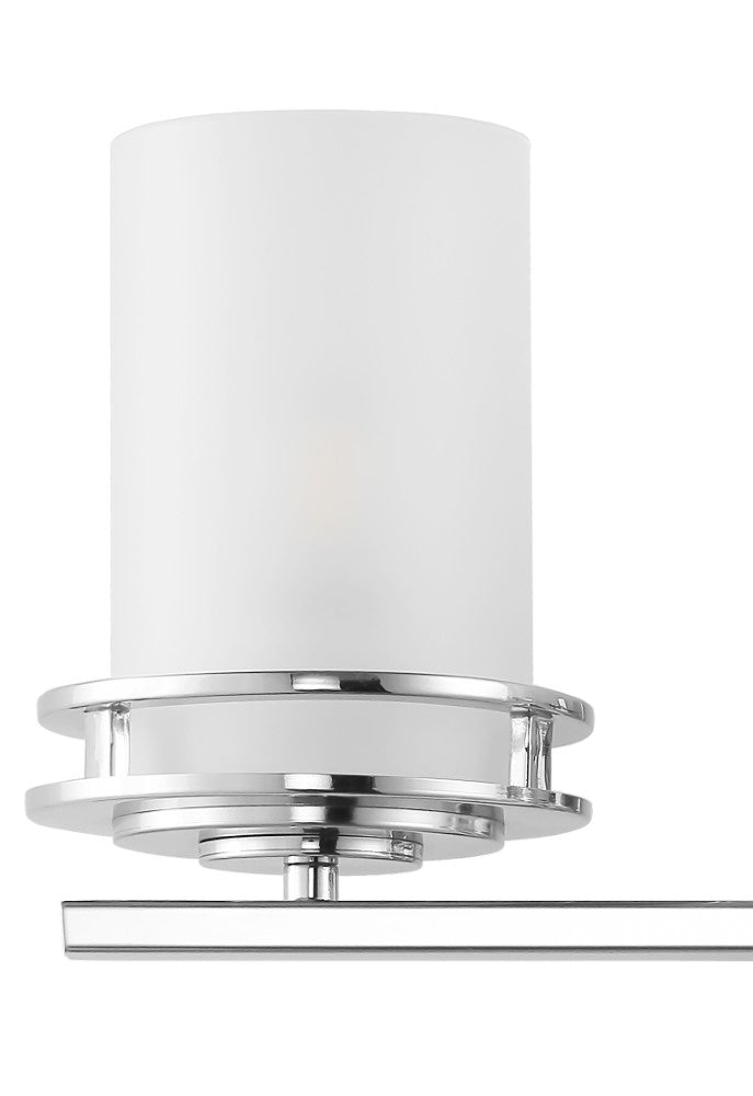 Fairfax Metal/Frosted Glass Contemporary Glam LED Vanity Light