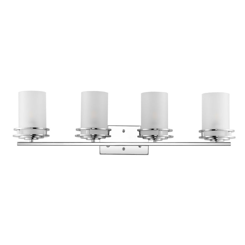Fairfax Metal/Frosted Glass Contemporary Glam LED Vanity Light - JONATHAN Y