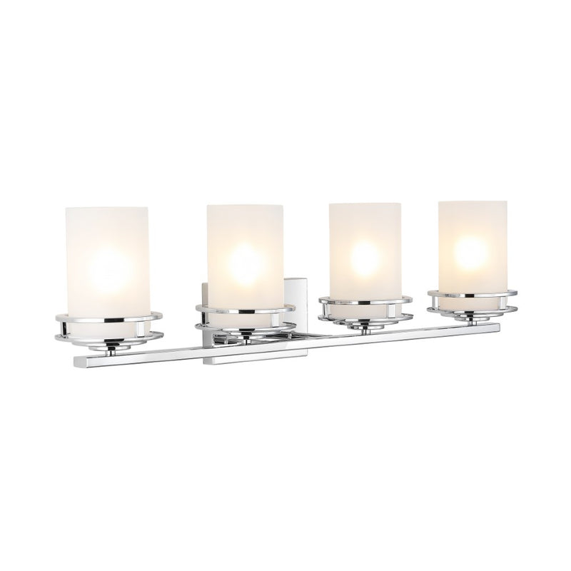 Fairfax Metal/Frosted Glass Contemporary Glam LED Vanity Light