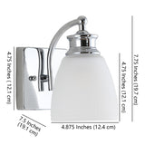 Beverly Metal/Glass Contemporary Modern LED Vanity Light - JONATHAN Y