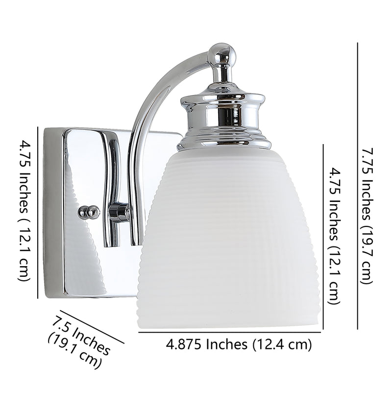 Beverly Metal/Glass Contemporary Modern LED Vanity Light - JONATHAN Y