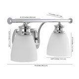 Beverly Metal/Glass Contemporary Modern LED Vanity Light - JONATHAN Y