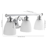 Beverly Metal/Glass Contemporary Modern LED Vanity Light - JONATHAN Y