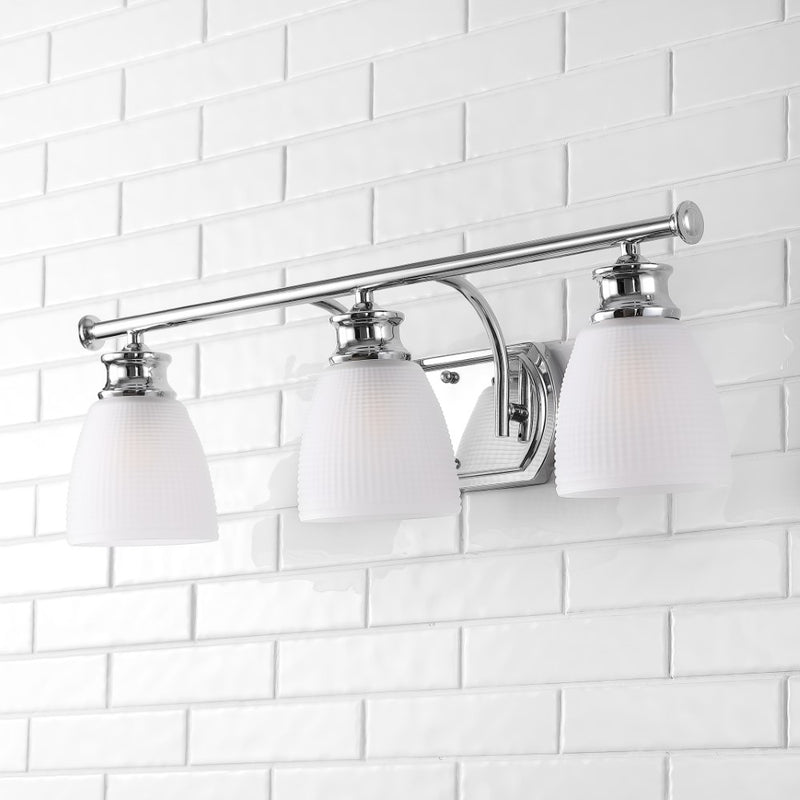 Beverly Metal/Glass Contemporary Modern LED Vanity Light - JONATHAN Y