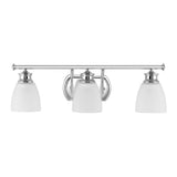 Beverly Metal/Glass Contemporary Modern LED Vanity Light - JONATHAN Y