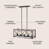 Ferme 16" Adjustable Iron Rustic Farmhouse LED Pendant - JONATHAN Y