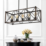 Ferme 16" Adjustable Iron Rustic Farmhouse LED Pendant - JONATHAN Y