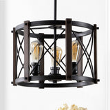 Ferme 16" Adjustable Iron Rustic Farmhouse LED Pendant - JONATHAN Y