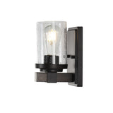 Bungalow Iron/Seeded Glass Rustic Farmhouse LED Vanity Light