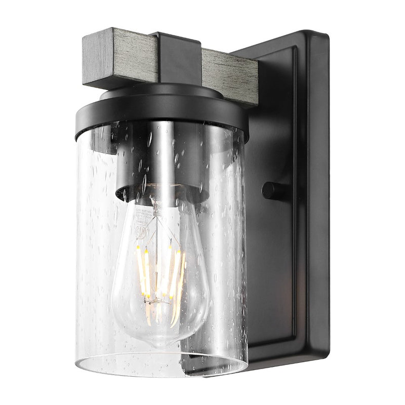 Bungalow Iron/Seeded Glass Rustic Farmhouse LED Vanity Light