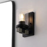 Bungalow Iron/Seeded Glass Rustic Farmhouse LED Vanity Light