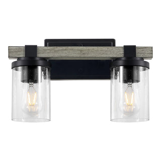 Bungalow Iron/Seeded Glass Rustic Farmhouse LED Vanity Light
