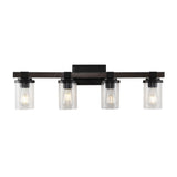 Bungalow Iron/Seeded Glass Rustic Farmhouse LED Vanity Light