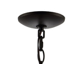Coronet 20" 3-Light Iron/Seeded Glass Rustic Farmhouse LED Chandelier - JONATHAN Y