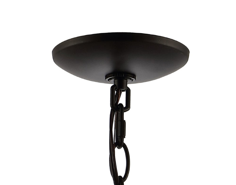 Coronet 20" 3-Light Iron/Seeded Glass Rustic Farmhouse LED Chandelier - JONATHAN Y