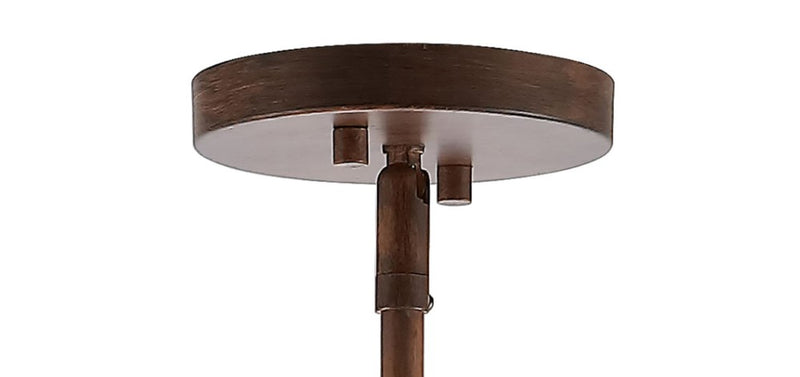 Ogee 16.75" Adjustable Iron Rustic Industrial LED Pendant - JONATHAN Y