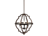 Ogee 16.75" Adjustable Iron Rustic Industrial LED Pendant - JONATHAN Y