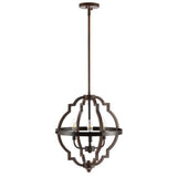 Ogee 16.75" Adjustable Iron Rustic Industrial LED Pendant - JONATHAN Y