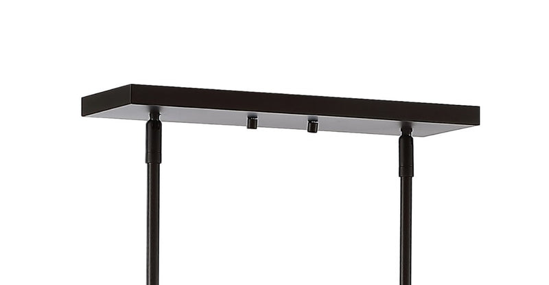 Paysan 35" Linear Adjustable Iron/Seeded Glass Rustic Farmhouse LED Pendant - JONATHAN Y