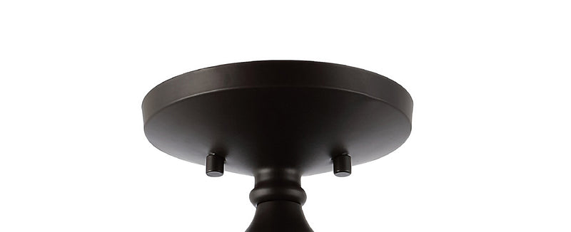 Marfa 14" Glass/Iron Farmhouse Modern LED Flush Mount