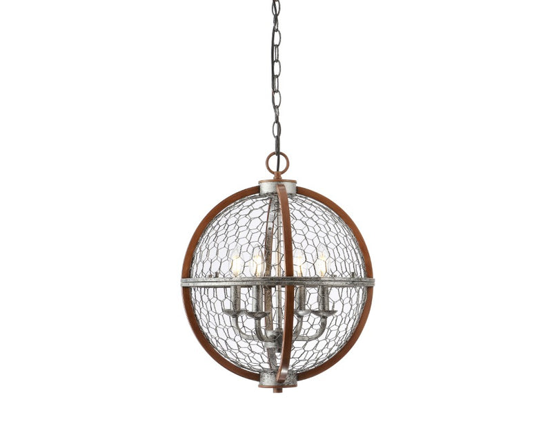Gaines 16" Adjustable Iron Rustic Industrial LED Pendant - JONATHAN Y