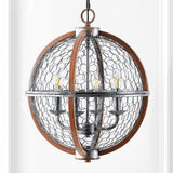 Gaines 16" Adjustable Iron Rustic Industrial LED Pendant - JONATHAN Y