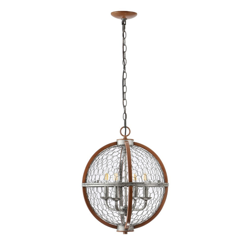 Gaines 16" Adjustable Iron Rustic Industrial LED Pendant - JONATHAN Y