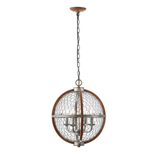 Gaines 16" Adjustable Iron Rustic Industrial LED Pendant - JONATHAN Y