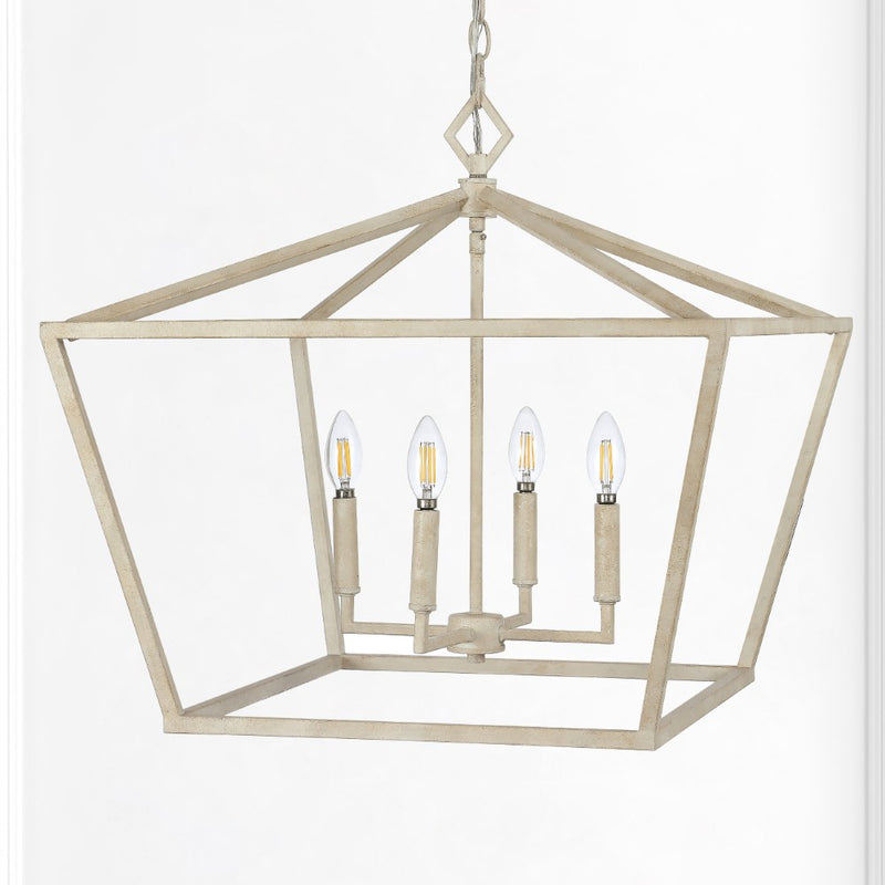 Gatsby 23" Adjustable Iron Rustic Glam LED Pendant - JONATHAN Y