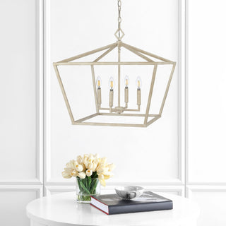 Gatsby 23" Adjustable Iron Rustic Glam LED Pendant - JONATHAN Y