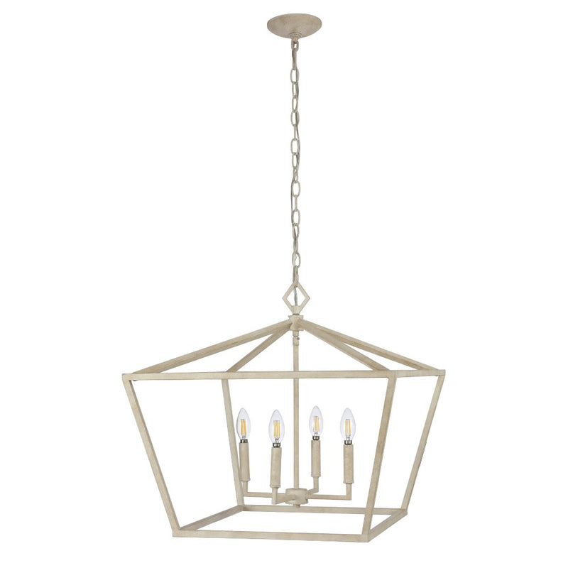 Gatsby 23" Adjustable Iron Rustic Glam LED Pendant - JONATHAN Y