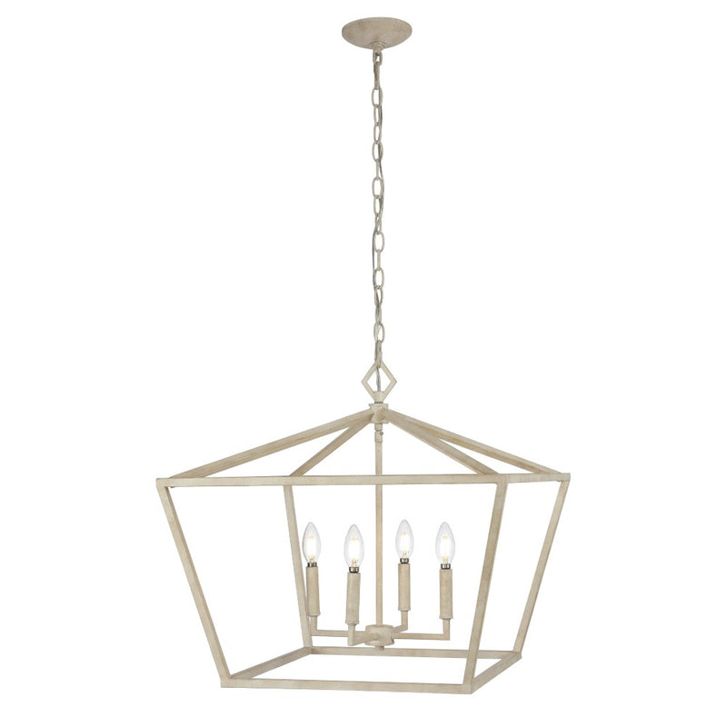 Gatsby 23" Adjustable Iron Rustic Glam LED Pendant - JONATHAN Y