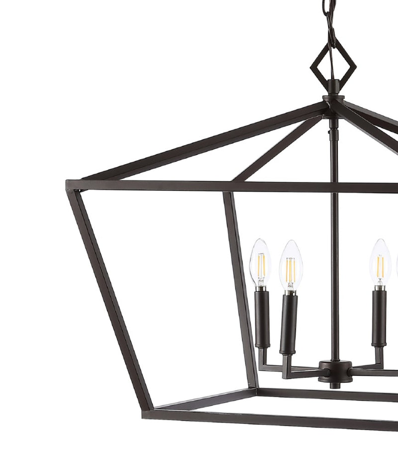 Gatsby 23" Adjustable Iron Rustic Glam LED Pendant - JONATHAN Y