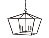 Gatsby 23" Adjustable Iron Rustic Glam LED Pendant - JONATHAN Y
