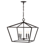 Gatsby 23" Adjustable Iron Rustic Glam LED Pendant - JONATHAN Y