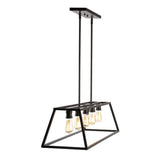 Floyd 38" Adjustable Iron Farmhouse Vintage LED Dimmable Pendant - JONATHAN Y