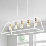 Floyd 38" Adjustable Iron Farmhouse Vintage LED Dimmable Pendant - JONATHAN Y