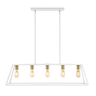 Floyd 38" Adjustable Iron Farmhouse Vintage LED Dimmable Pendant - JONATHAN Y