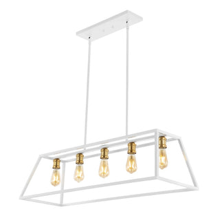 Floyd 38" Adjustable Iron Farmhouse Vintage LED Dimmable Pendant - JONATHAN Y
