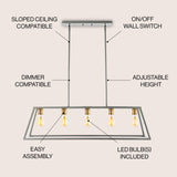 Floyd 38" Adjustable Iron Farmhouse Vintage LED Dimmable Pendant