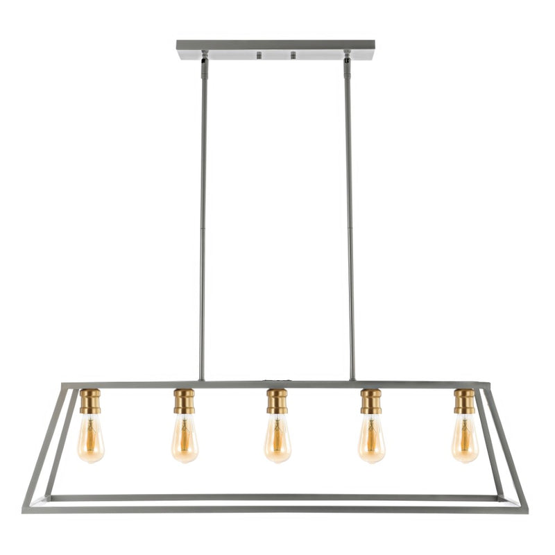 Floyd 38" Adjustable Iron Farmhouse Vintage LED Dimmable Pendant