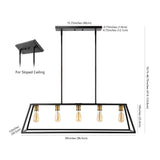Floyd 38" Adjustable Iron Farmhouse Vintage LED Dimmable Pendant