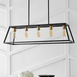 Floyd 38" Adjustable Iron Farmhouse Vintage LED Dimmable Pendant