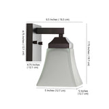 Staunton Iron/Glass Modern Cottage LED Vanity Light - JONATHAN Y
