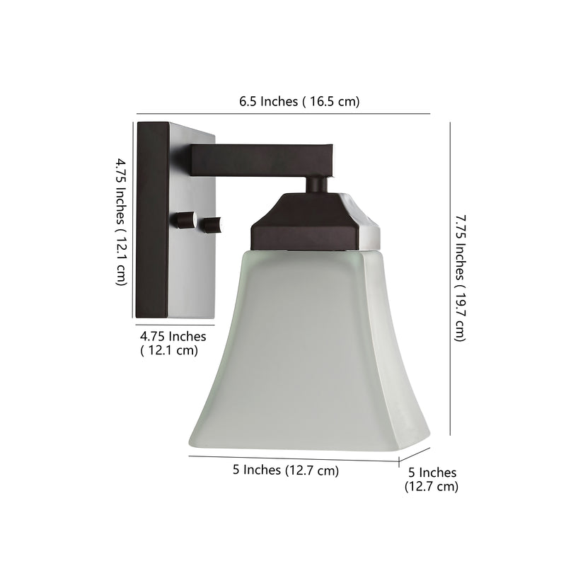 Staunton Iron/Glass Modern Cottage LED Vanity Light - JONATHAN Y
